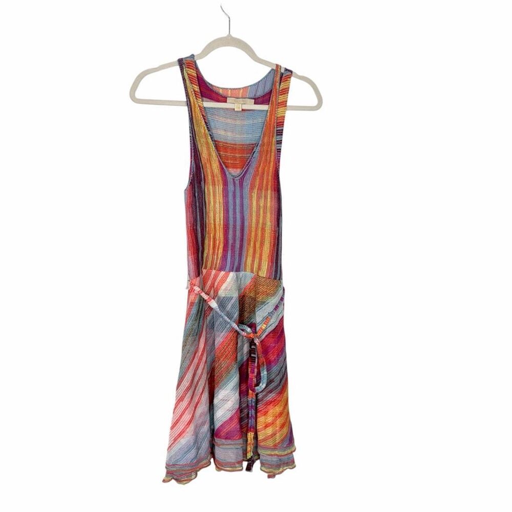 Anthropologie Cecilia Prado Sweater Dress Women Small Rainbow Reverie Knit Woven